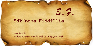 Sántha Fidélia névjegykártya